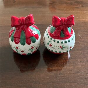 Pfaltzgraff Red and Green Holiday Ornaments